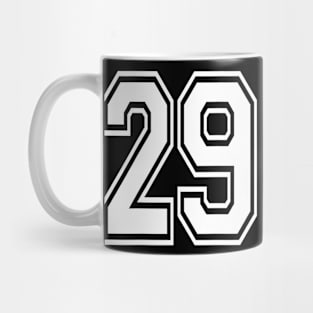 Number 29 Sports Player Number Mug